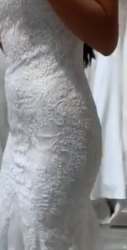 Сексуальные открытые свадебные наряды Русалка Vestidos De Festa Аппликация Свадебное