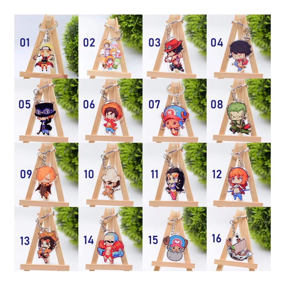 Group E Горячая Распродажа аниме-брелок для ключей Chibi брелок 1 шт. Высокое качество Мультфильм брелок аксессуары амулеты акриловая подвеска часть одна - Цвет: Group E