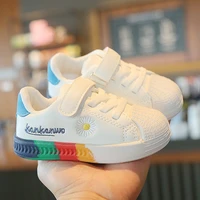 childrens fashion new sports shoes boys and girls spring and autumn baby board shoes white single shoes high quality sneakers