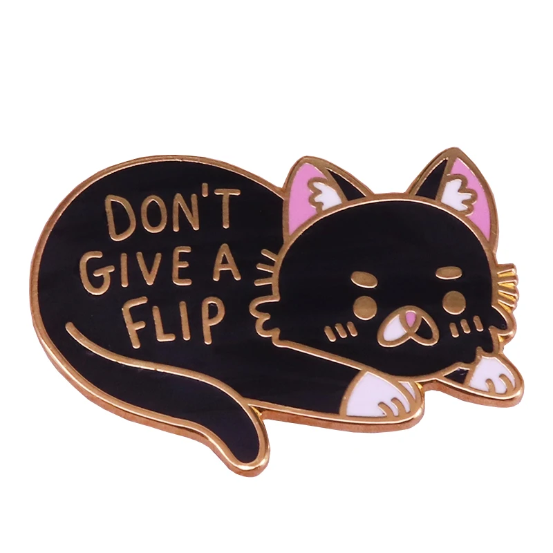 Милый черный значок с изображением кота Смешные куртки рюкзак дополнение|Броши| |