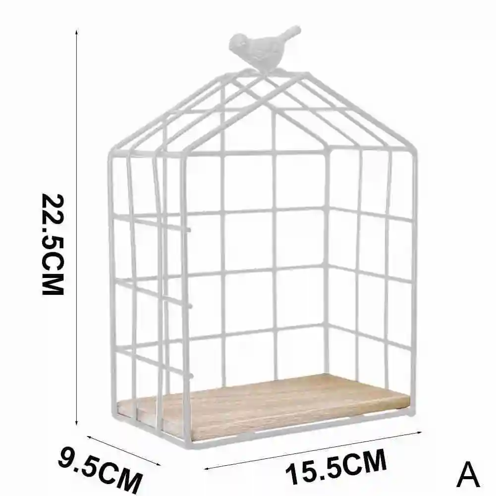 

Nordic Style Bird Iron Art Shelf Wall Collection Finishing Frame Shop Decoration Shelf Creative Home Living Room Decoration