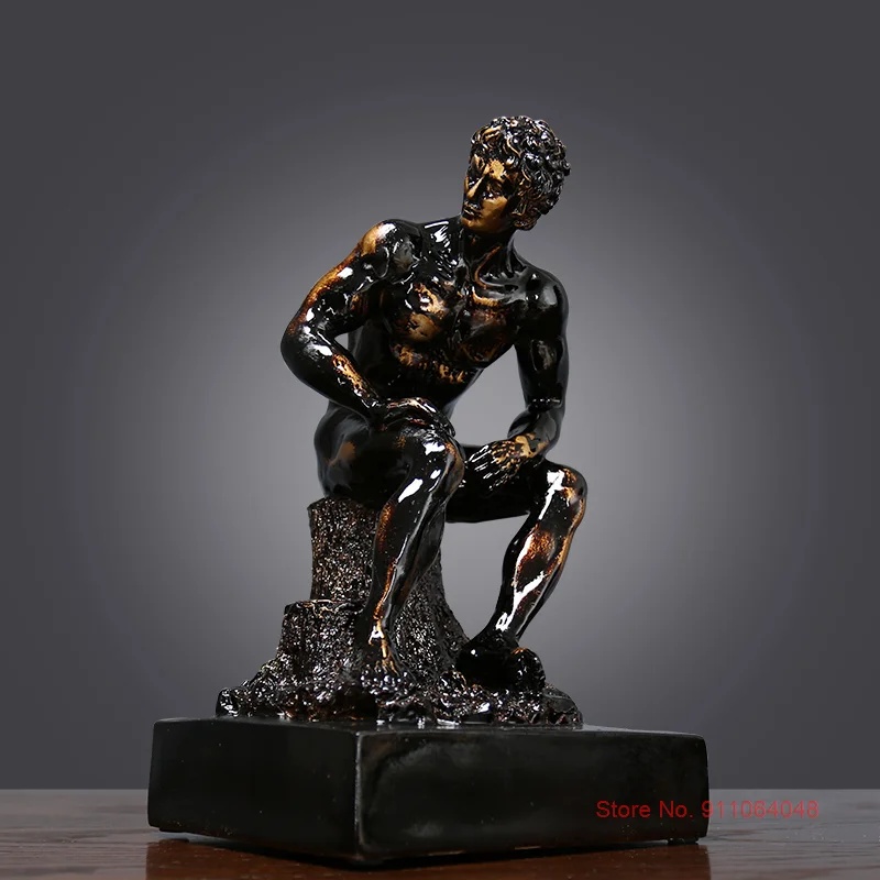 

Европейская фигурка, статуя, украшения для дома, классическое украшение для кабинета, офисные настольные аксессуары, статуя Дэвида истонге...