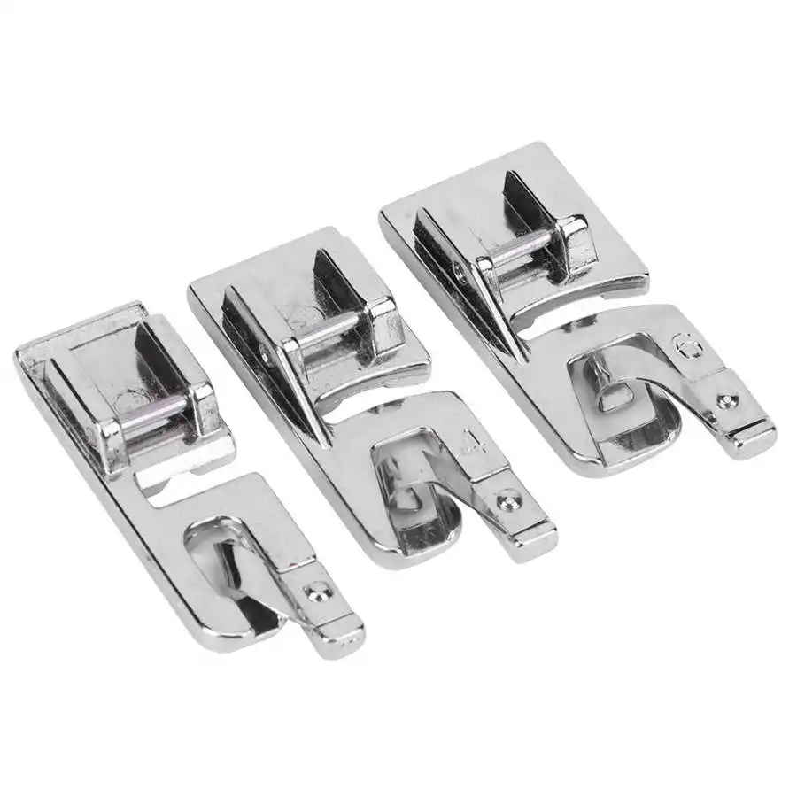 

3Pcs Sewing Machine Rolled Hem Foot Household Crimping Process Sewing Accessories New