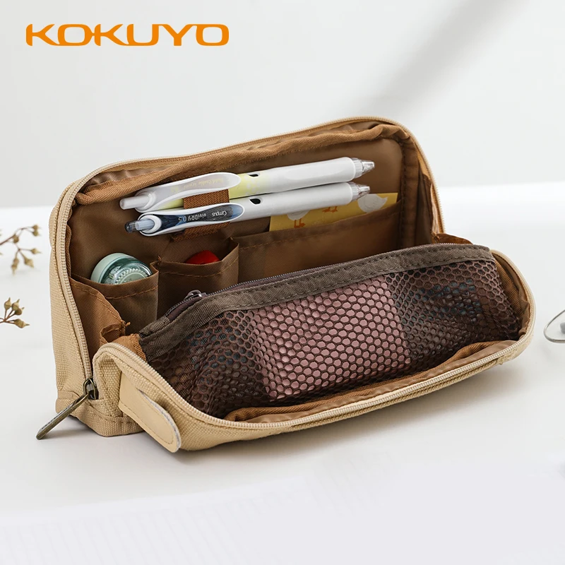 

Новинка, однометровая сумка для карандашей KOKUYO из Японии, 1 шт., Стандартная Простая многофункциональная холщовая фотобумага большой емкост...