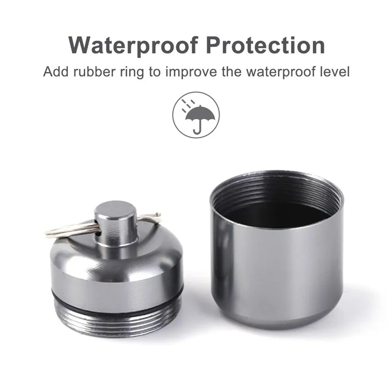 Компактный портативный алюминиевый чехол для таблеток брелок Карманный улицы