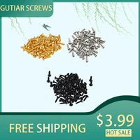 free shipping pack of 50 electric guitar pickguard backplates mounting screws electric guitar bass cover plate plate screw