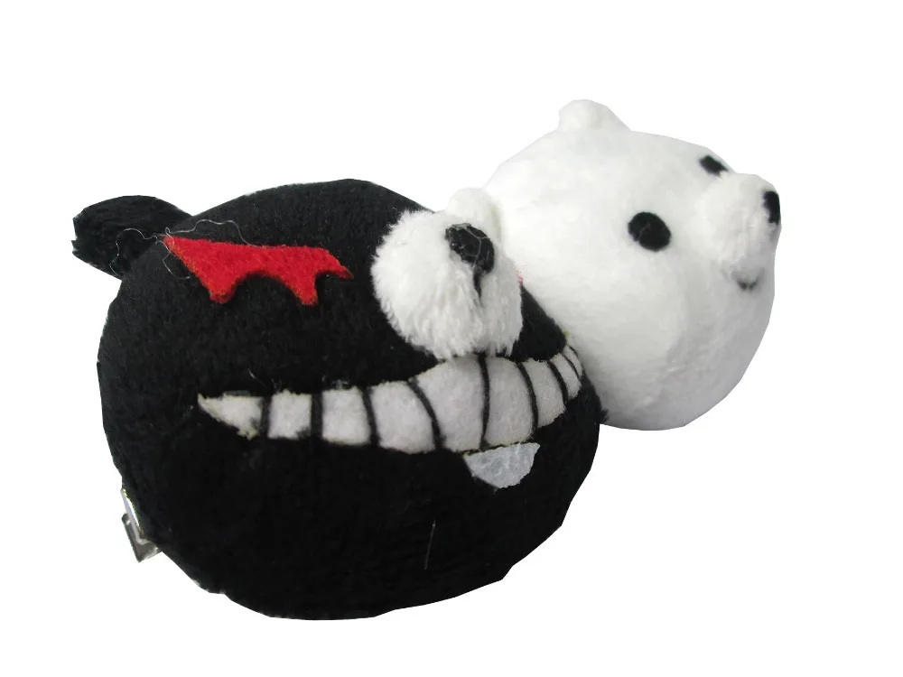 1 пара Dangan Ronpa Danganronpa заколка для волос Дзюнко Эносима Mono Kuma Белый Черный Медведь