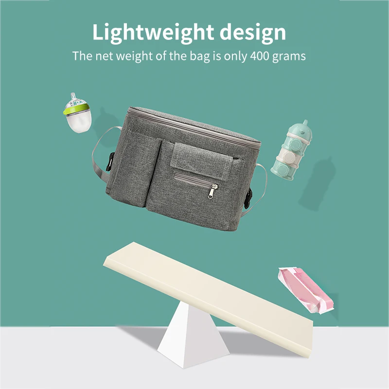

Large Capacity Baby Stroller Bag Storage Organizer Mom Travel Hanging Carriage Infant Stroller Lightweight Strap Carriage Bag