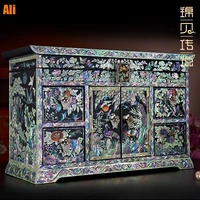 mother of pearllacquer wooden drawer jewelry cabinet retro gifts for the elders jewlery organizer storage box wedding gift