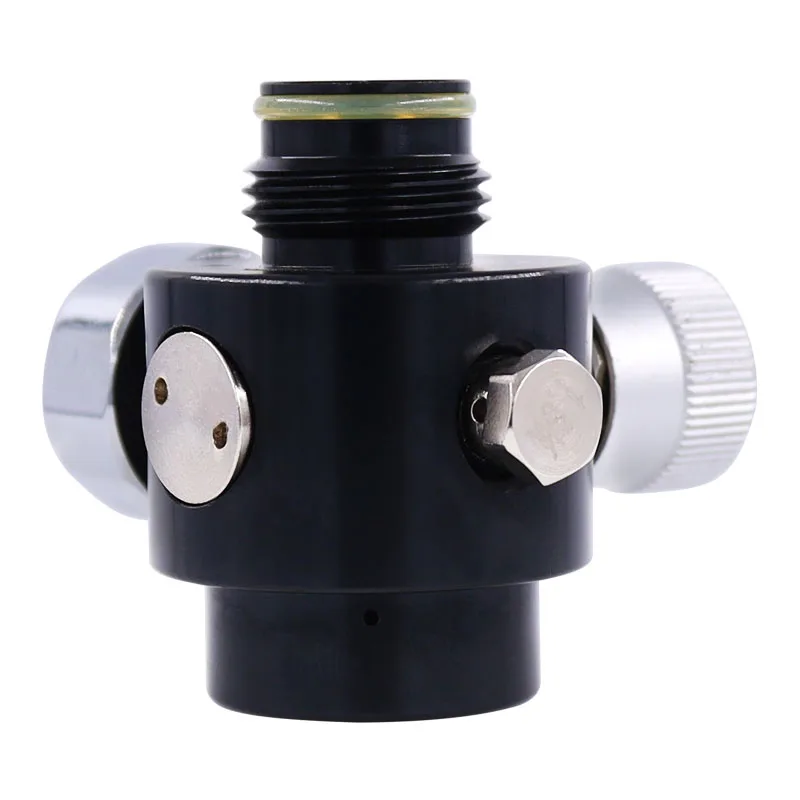 Black SPUNKY многоцветный 0-300psi Пейнтбол сжатия воздуха/Co2 Регулируемый регулятор с 1,8 K Burst Disk - Цвет: Black
