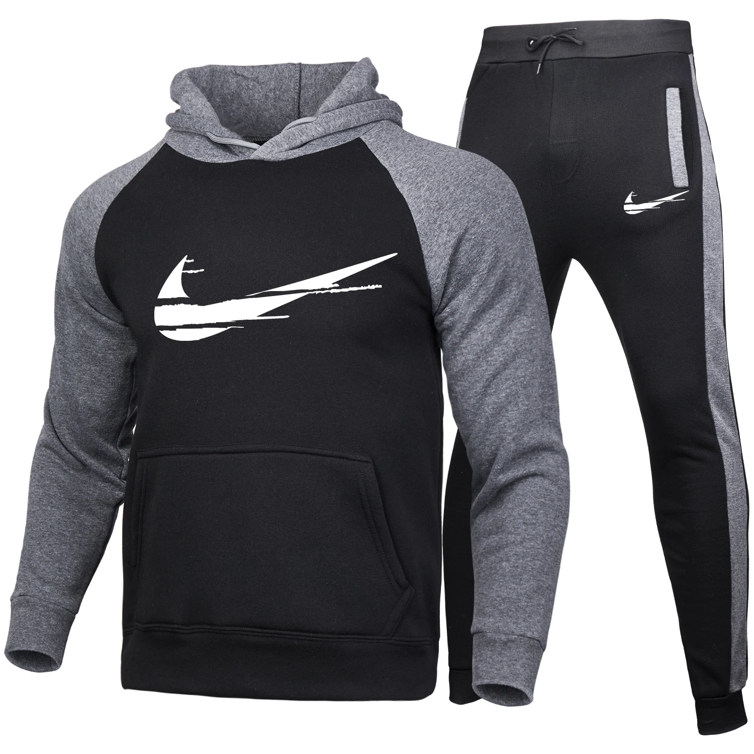 

2021 spring and autumn new men's sports suit long-sleeved sweater INIKE European and American fashion pant suit
