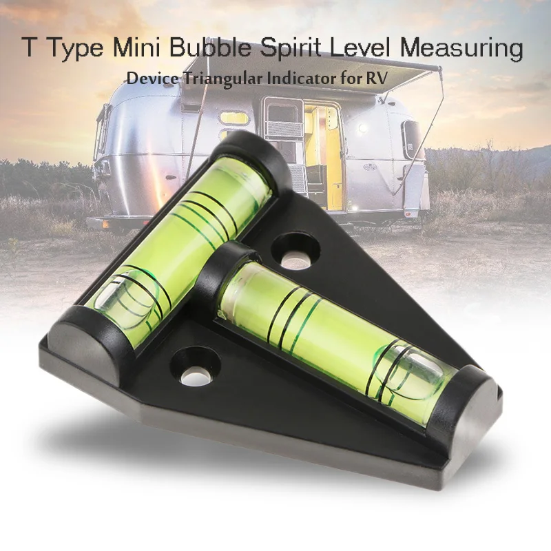 

Car Mini Spirit Level T-shaped Bubble Spirit Level Foot Level For RV Camper Caravan Motorhome Truck Etc DIY Tool Car Accessories