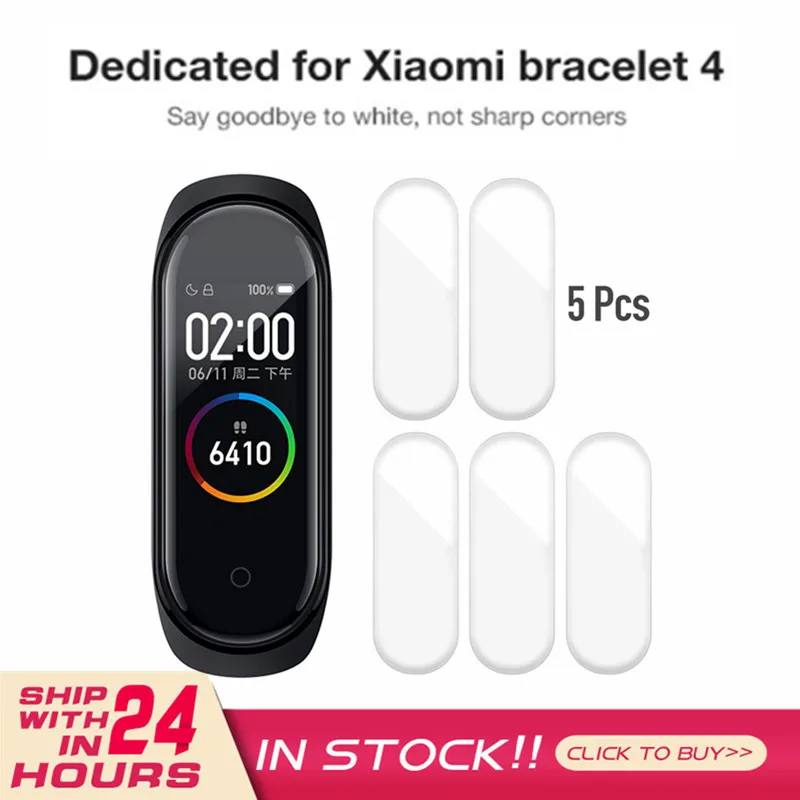 

Full Screen Hydrogel Film For XiaoMi Mi Band 5 NFC Smart Wristband Bracelet Protective Film Miband 5 Band 5 Not Tempered Glass