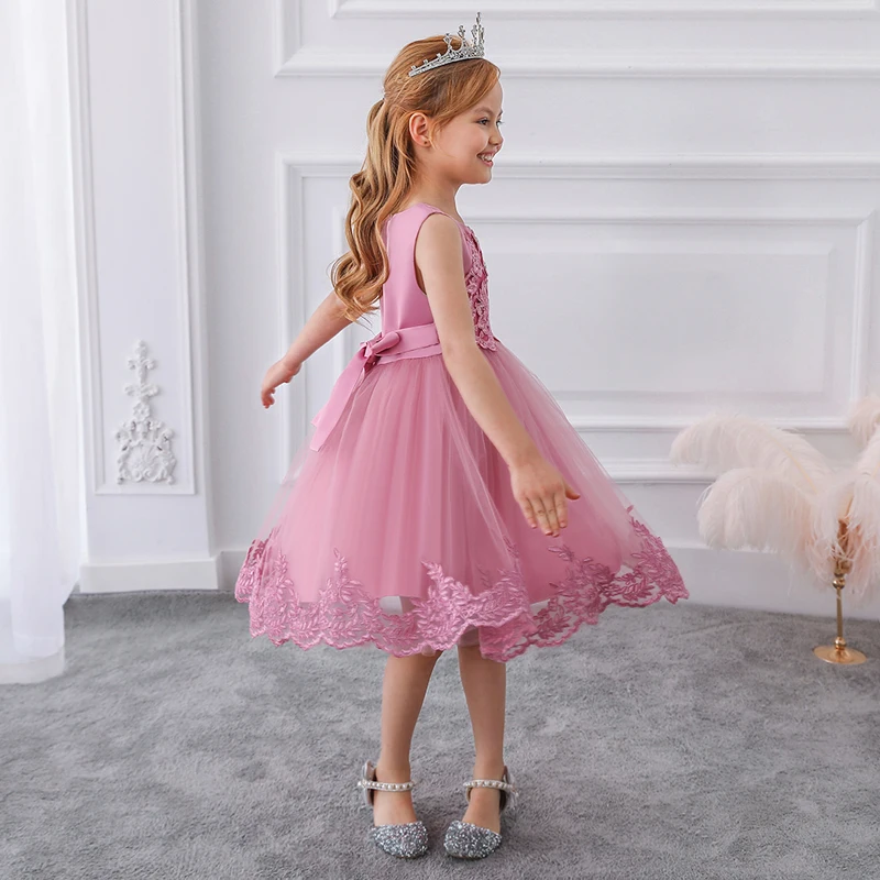 2022 Summer Bridesmaid Gown Girl Party Dress Kids Dresses For Girls Clothes Children Flower Princess Elegant Wedding | Детская одежда и