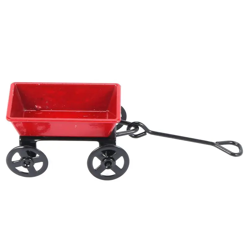 

DIY Watering Can Pulling Cart Spade Rake Garden Tools For Children Dolls House Miniatures Accessories Set