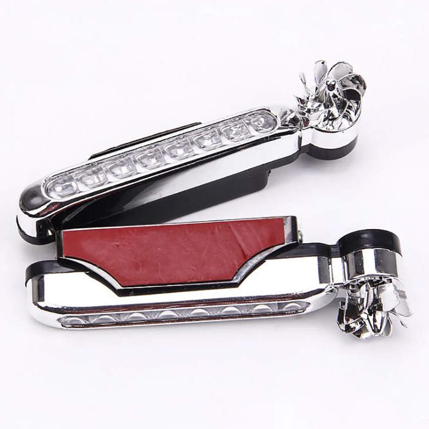 

Car Front Lights with Fan Rotation, 8 LEDs, White / Blue / Colorful Light, Wind Energy Powered Car Exterior Daytime Light