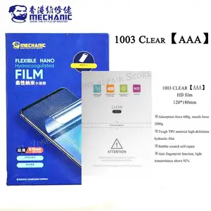 mechanic aaa hd hydraulic films for mobile phone screen protector sheets for s760 s730 cutting machine for iphone with cut code free global shipping