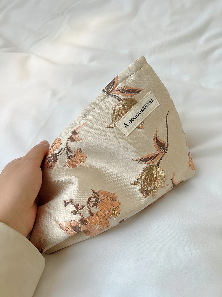 Женская Цветочная косметичка в стиле ретро несессер органайзер для хранения