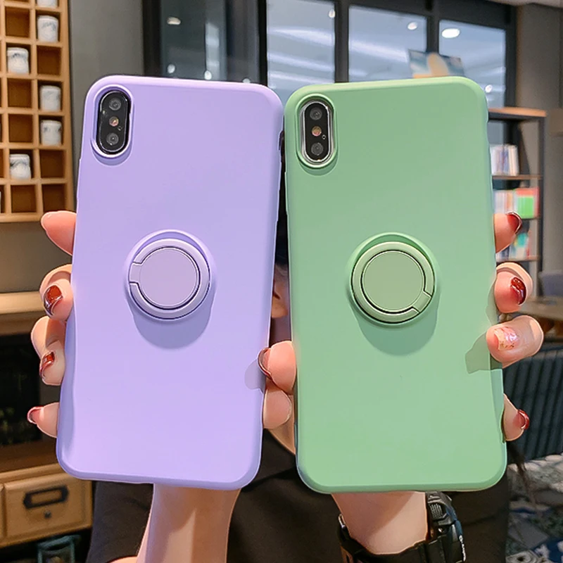 Мягкий силиконовый чехол для iPhone 11 Pro iPhone11 XS Max 6Plus 7Plus 8Plus XR X 7 8 6 S 6 S Plus силиконовый чехол-подставка