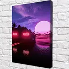 КартинаДелориани Закат красочная Картина на холсте, современный домашний декор комнаты