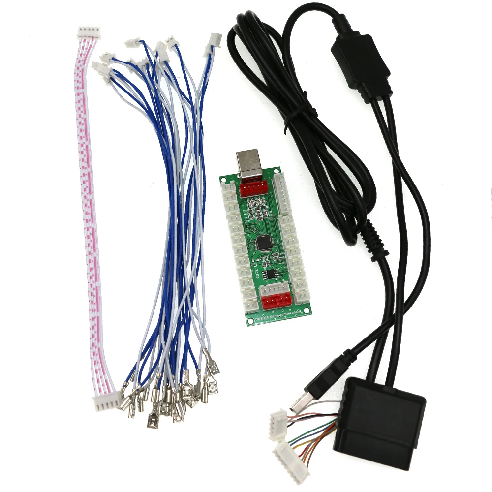 Контроллер аркадный PC360 PS2 и PS3 4 в 1 USB печатная плата кнопочный кодировщик