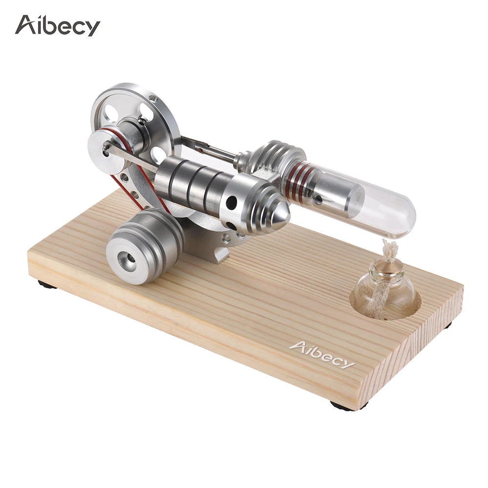 

Миниатюрная модель двигателя Aibecy с горячим воздухом, Электрогенератор, деревянная база, научная физика, обучающая игрушка