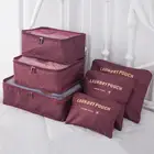 Популярные дорожные сумки 6 шт.компл. водонепроницаемая сумка для багажа с двойной молнией многофункциональная складная сумка HW128Z