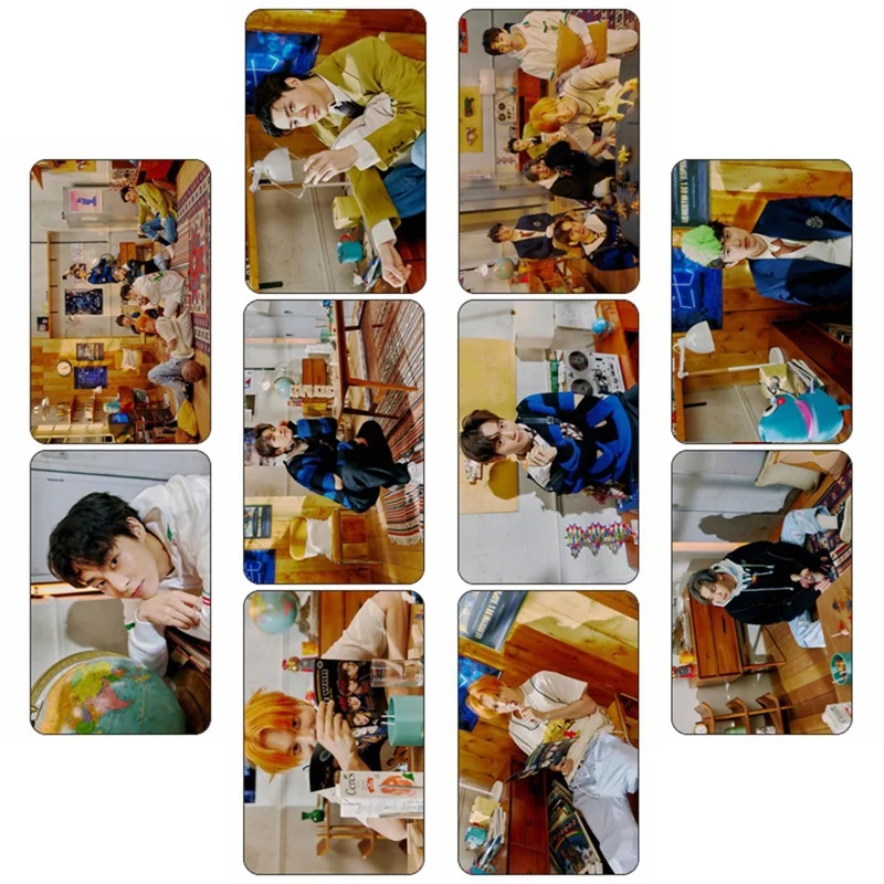 

10Pcs/Set High Quality Korean Group EXO Crystal Bus Card Stickers Fans Collection Gift 86*54mm