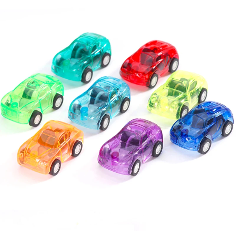 

1pcs transparent mini pull back car educational toys novelty funny toy gifts random color for kids