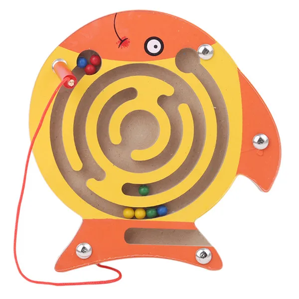 

Children Magnetic Maze Toys Kids Wooden Puzzle Game Toy Kids Early Educational Brain Teaser Wooden Toy Intellectual Jigsaw Board
