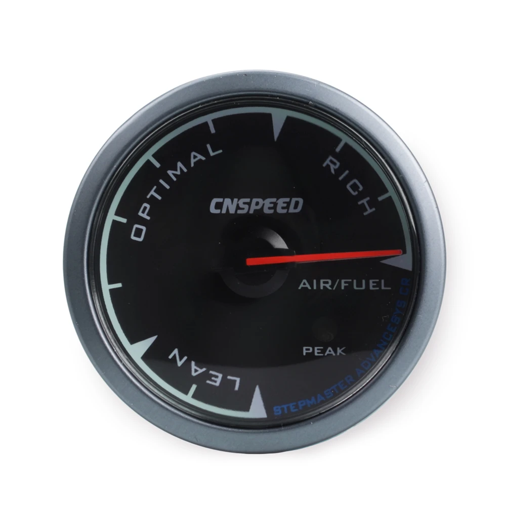 CNSPEED 2," 60 мм Универсальный Автомобильный прибор для измерения соотношения воздушного топлива, измеритель черного цвета для 12 В бензинового автомобиля, 7 цветов светодиодный стручок с держателем