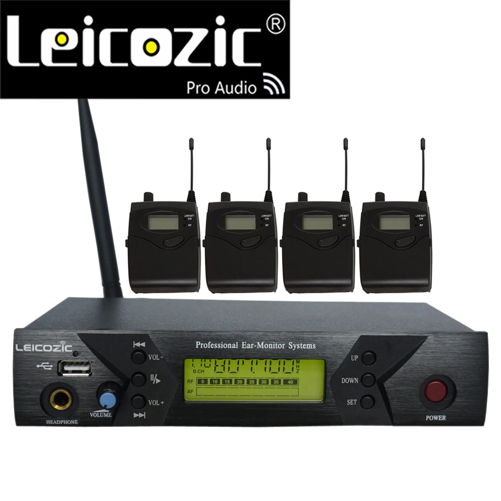 Профессиональный IEM System s 4 Приемник Leicozic беспроводной монитор в ушах система для