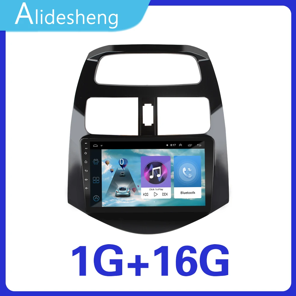 Spark-1G 2.5D 2Din Android 8.1GO автомобильный dvd мультимедийный плеер gps для CHEVROLET Spark Beat M300 2010 2011 2012- навигационное Радио BT WiFi - Цвет: Spark-1G