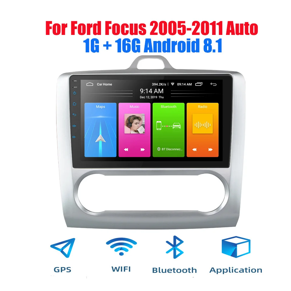 9 &quot2din 2.5D экран Android 8 1 автомобильное радио для 2005 2011 Ford Focus Авторадио GPS навигация