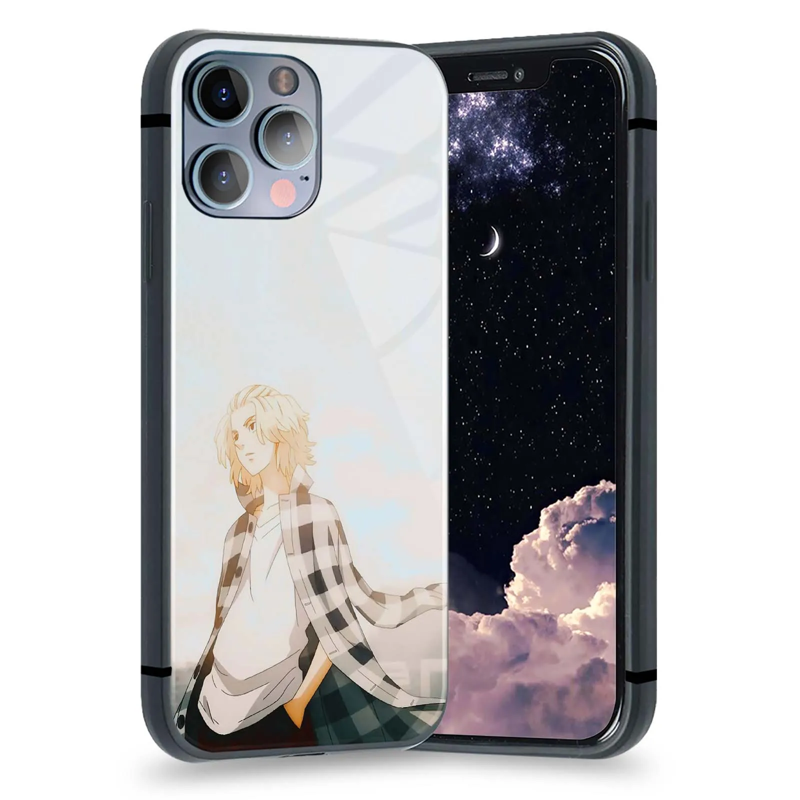 

Sano Manjiro Tokyo Revengers Mikey Phone Case for iPhone 13 12 11 Mini Pro XS Max 6s SE X XR 7 8 Plus Cover Soft Glass Shell
