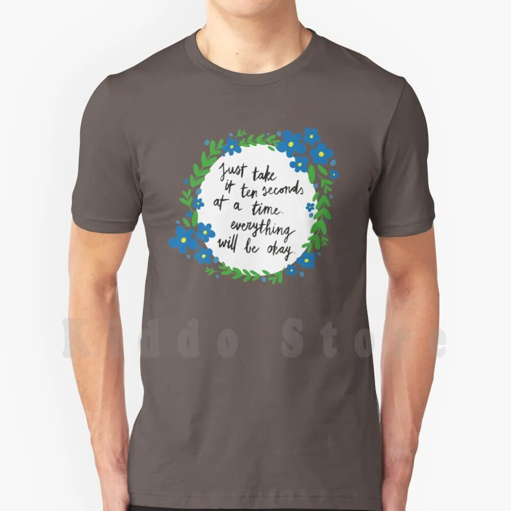 Футболка из хлопка с надписью десять секунд | Мужская одежда