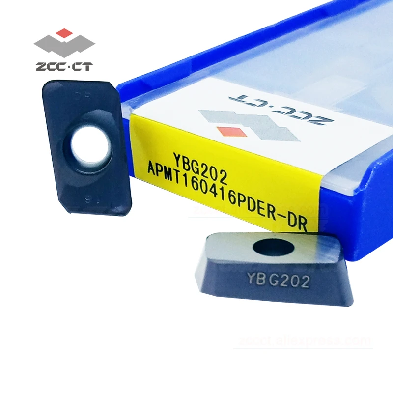 Карбид ZCCCT фреза APMT160416 PDER DR YBG202 APMT 160416 ZCC вставка для нержавеющей стали APMT160416PDER