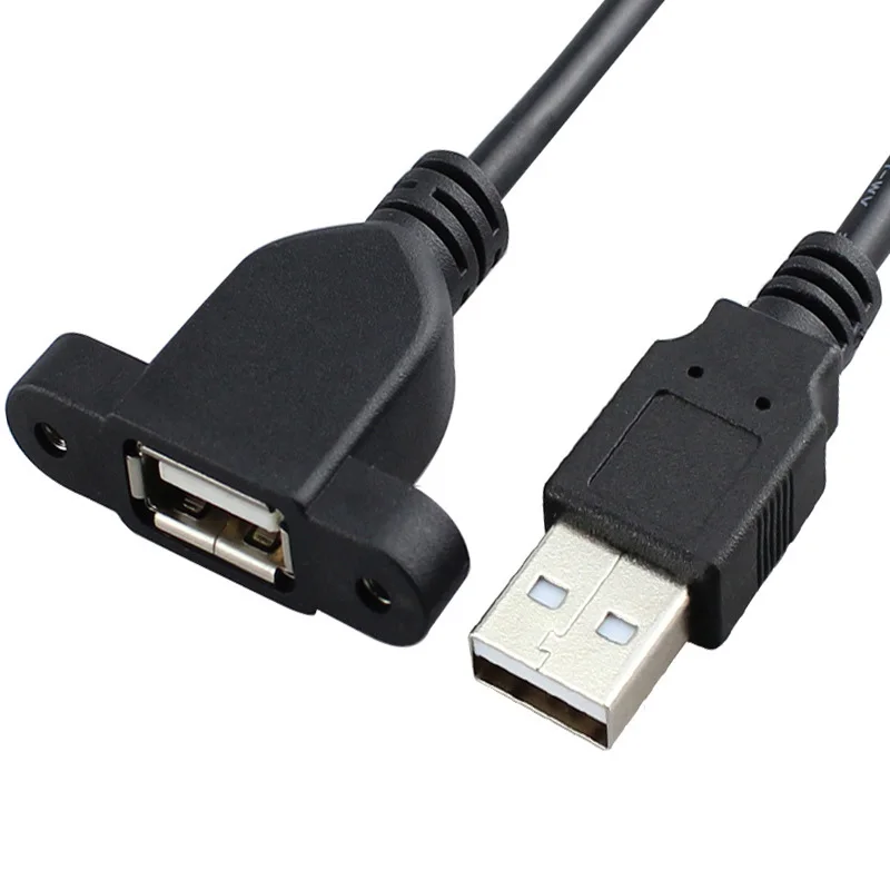 

Удлинительный Кабель USB 2,0 «штырь-гнездо» с винтовым панельным креплением из фольги + Плетеный экранированный удлинитель USB-кабель Шнур пита...