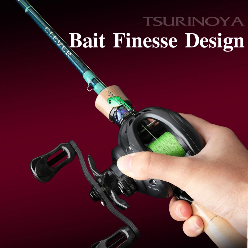 TSURINOYA Dark Wolf 50S Baitcasting Fishing Reel Ultra Light 135g Shallow Spool 4KG Max Drag 7.1:1 High Speed Ligh Game Coil enlarge