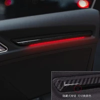 car door led lamp cover trim carbon fiber color 4pcs for audi a3 8v 2014 2019 s3 auto interior ambient light decoration abs