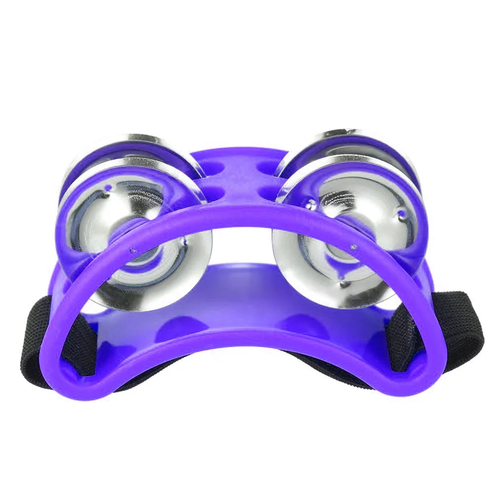 Ножной Тамбурин 2 набора металлических колокольчиков с гитарой аксессуар для