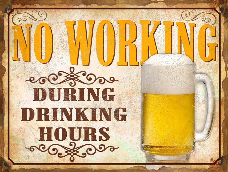 

Vintage Metal Plate Decor for Kitchen Tin Sign Garden Decoration Outdoor Tiki Bar Golden Retriever Beer Decoration for Home