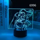 Inuyasha Кагоме 3D светодиодный светильник с изображениями персонажей аниме, фигурами, для подарка на день рождения, осветительный прибор Спальня декоративный ночной Светильник акриловый светодиодный ночной Светильник