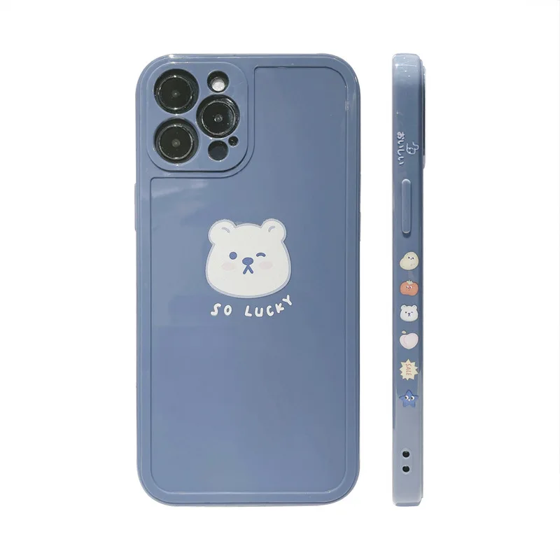 Ретро Kawaii с принтом медведь счастливчик японский чехол для телефона apple iPhone 12 11 Pro