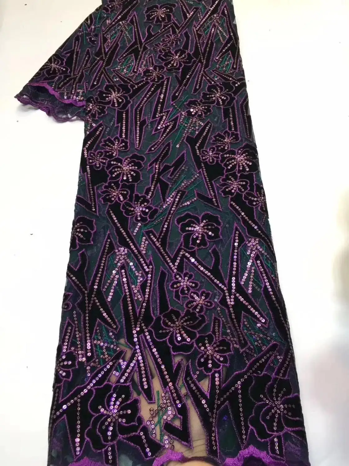 Высококачественное нигерийское кружево Африканский бархат тюль фатин кружевная