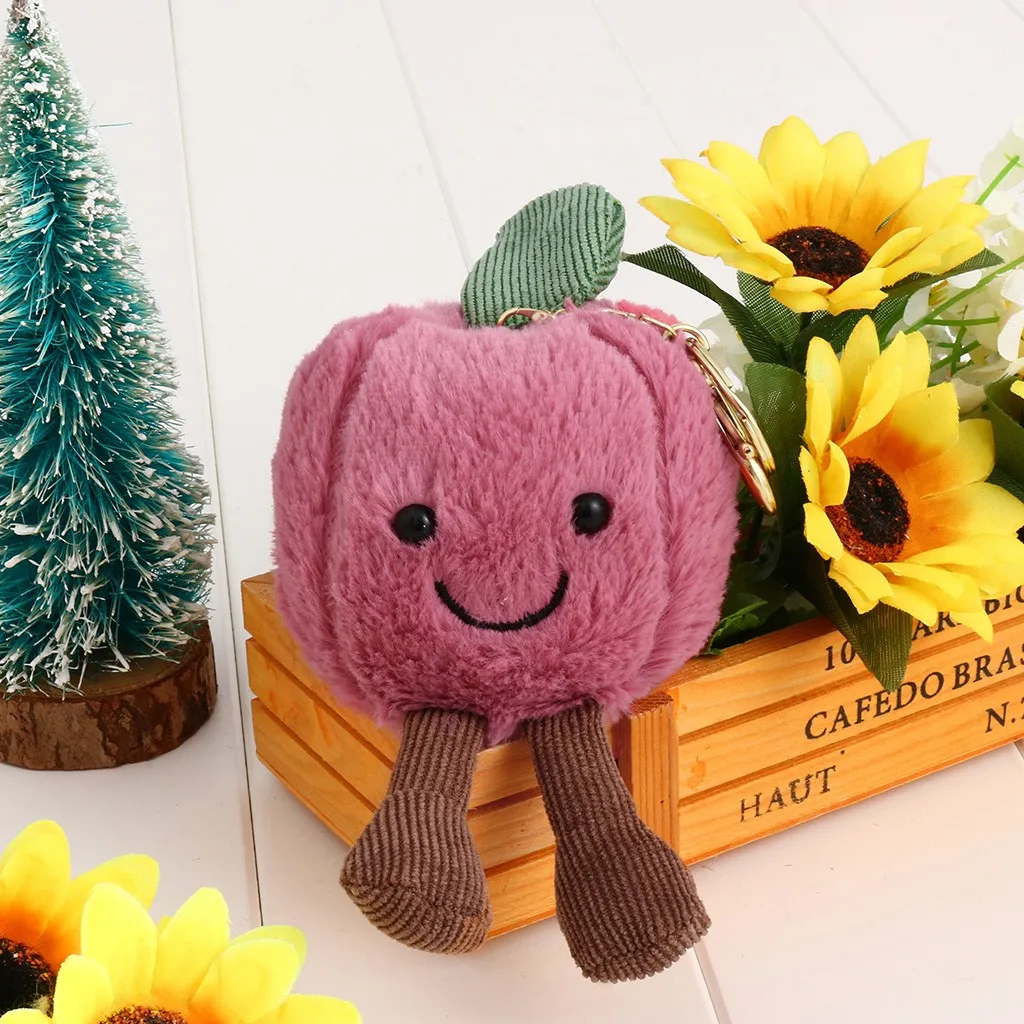 Новинка 1 шт. 4 цвета KAWAII 12 см кошки мягкие игрушки брелок фрукты подарок плюшевые