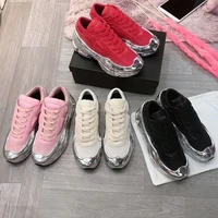 liquid silver plated old shoes 2021 spring and autumn new style increased platform casual shoes large size ladies sports shoes