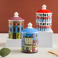 product creative glamour candlestick ornaments storage jar gathering cotton swab candy box candle holders for decoration