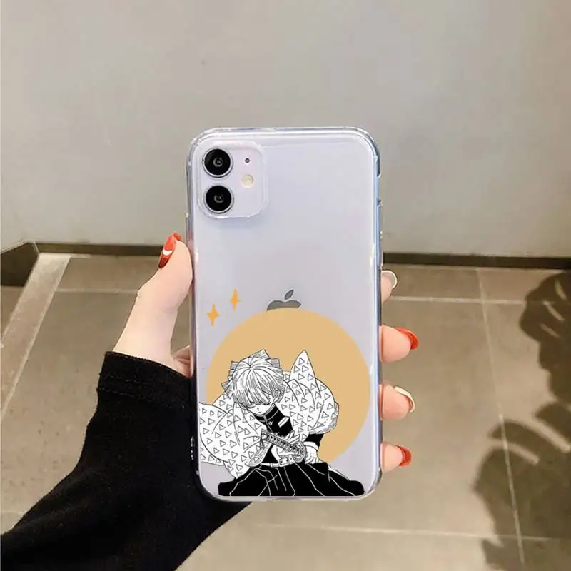 

Kimetsu no Yaiba Monster Hunter Phone Case Transparent for iPhone 11 12 mini pro XS MAX 8 7 6 6S Plus X 5S SE 2020 XR