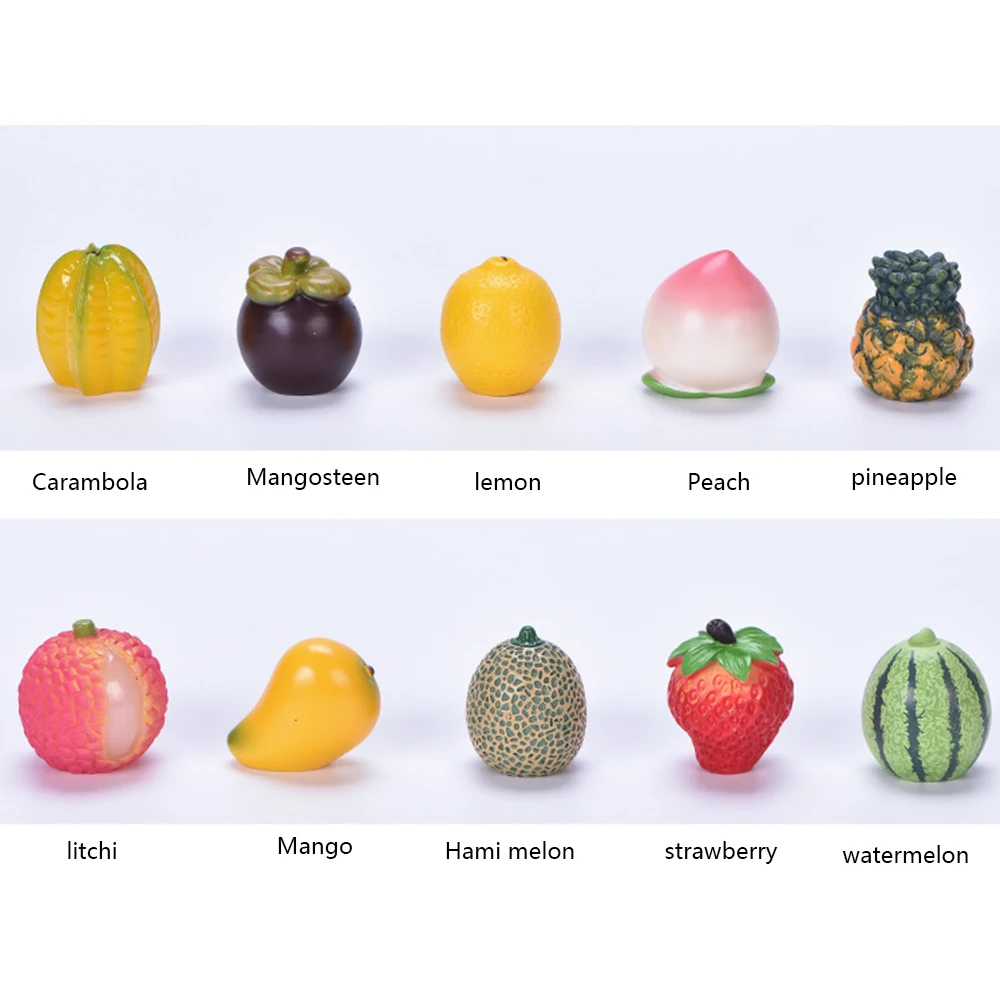 

Simulation Resin 3D Fruits Resin Cabochon Kawaii Simulation Apple Strawberry Lemon DIY Scrapbooking Jewelry Charms Accessories